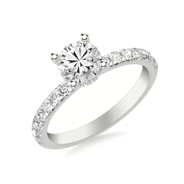 Alma Hidden Halo Pavé Engagement Ring