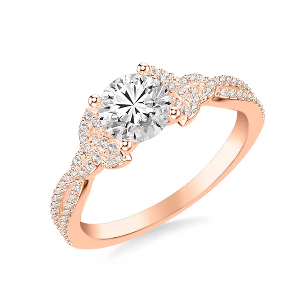 Aoife Trinity Pavé Engagement Ring