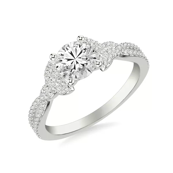 Aoife Trinity Pavé Engagement Ring