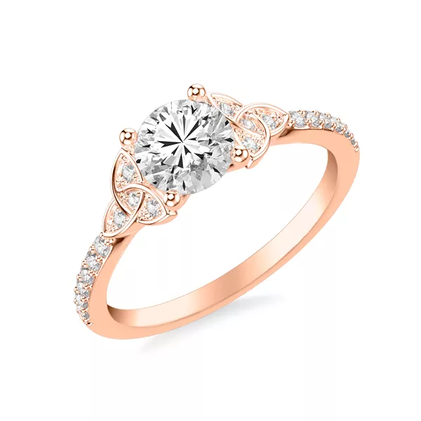 Shelley Trinity Pavé Engagement Ring