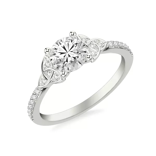 Shelley Trinity Pavé Engagement Ring