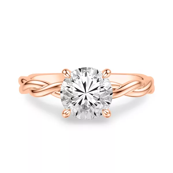 Whitely Twist Hidden Halo Lab Engagement Ring