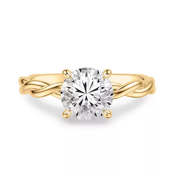 Whitely Twist Hidden Halo Lab Engagement Ring