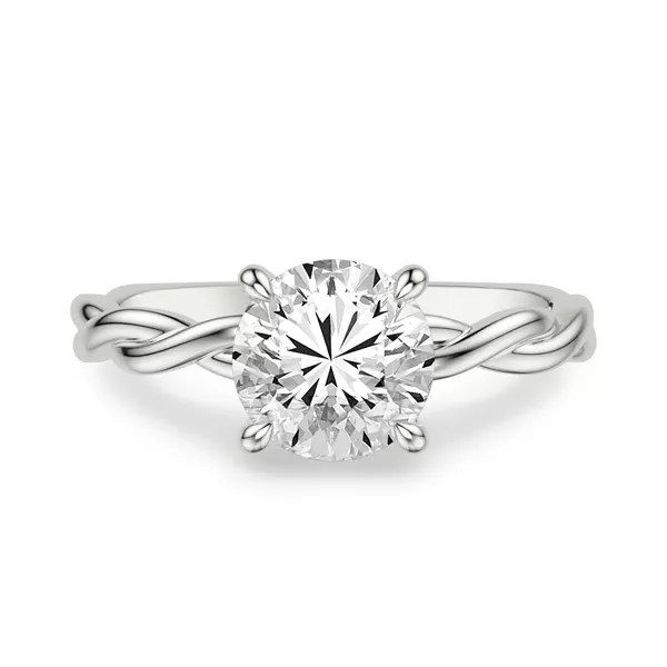 Whitely Twist Hidden Halo Lab Engagement Ring