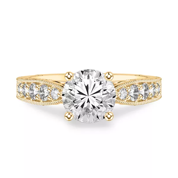 Kensie Grand Engraved Pavé Lab Ring