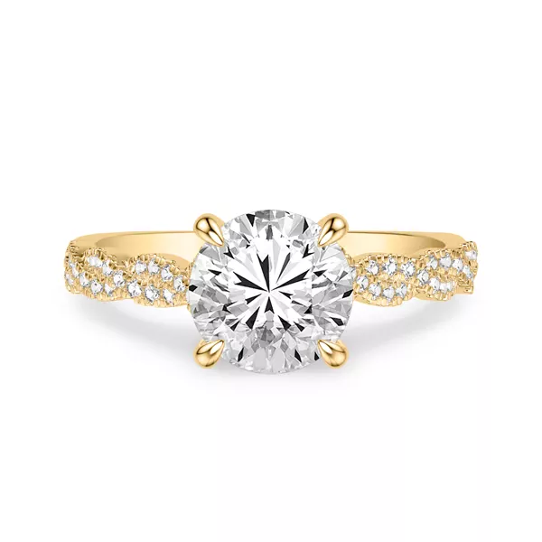 Kayleigh Pavé Lab Diamond Twist Hidden Halo Ring