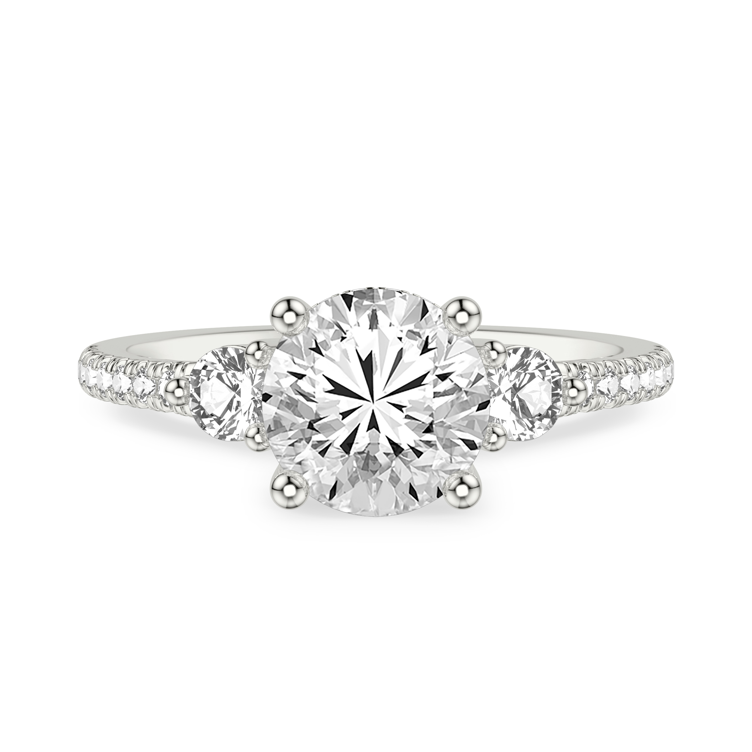 Setting Brigitte Hidden Halo Pavé Lab Diamond