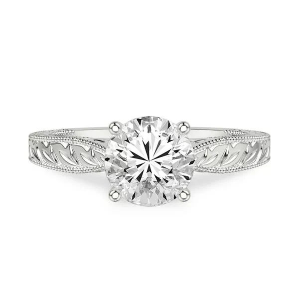 Kensie Solitaire Hand-Engraved Solitaire Ring