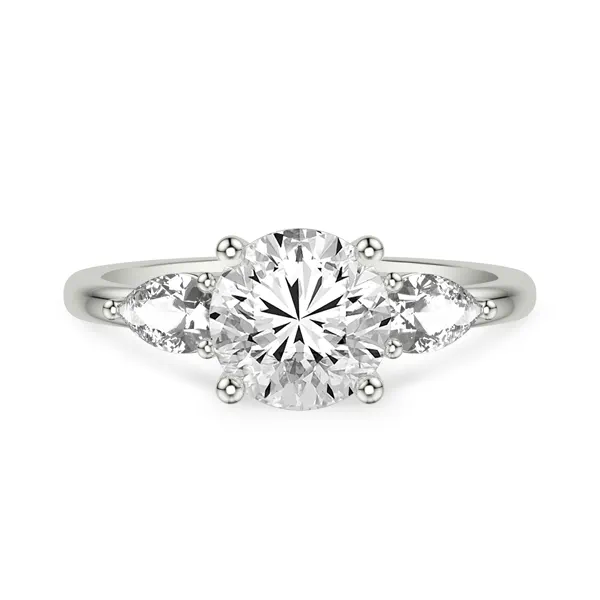 Setting Julie Pear Three-Stone Lab Diamond (.50 ct. tw.)