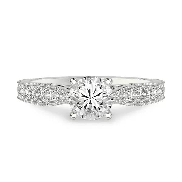 Kensie Hand-Engraved Lab Engagement Ring