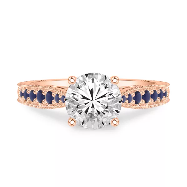 Kensie Hand-Engraved Lab Sapphire Ring