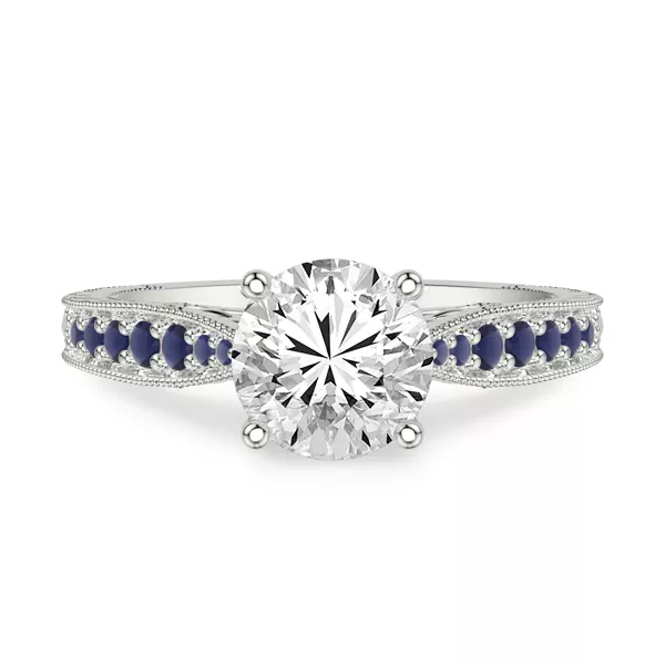 Kensie Hand-Engraved Lab Sapphire Ring