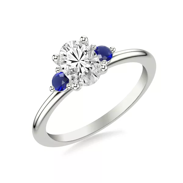 Setting Mia Round Sapphire Accent