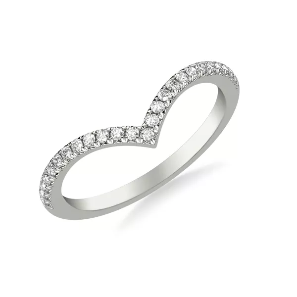 Julie Pavé Diamond Chevron Band