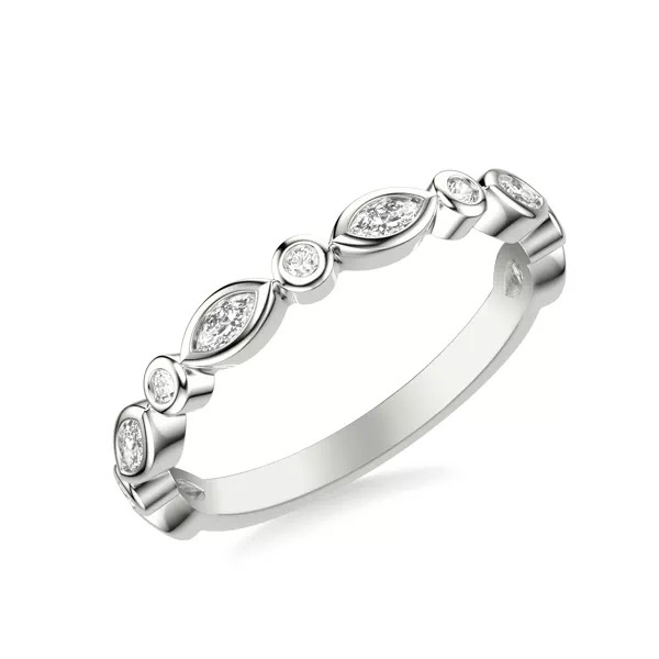 Jamie Marquise And Round Bezel Band