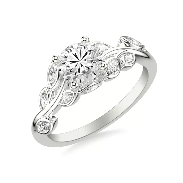 Marisa Floral Marquise Diamond Engagement Ring