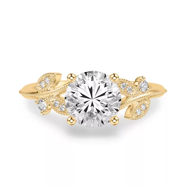 Florant Primrose Hidden Halo Lab Engagement Ring