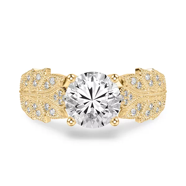 Florant Laurel Vintage Lab Engagement Ring