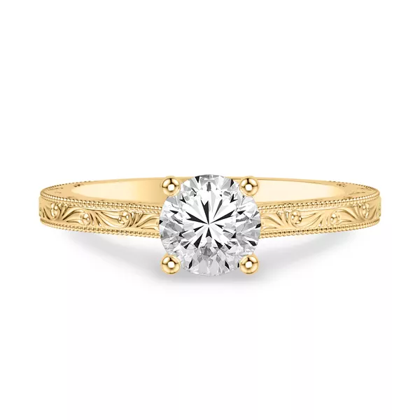 Islay Hand-Engraved Solitaire Engagement Ring