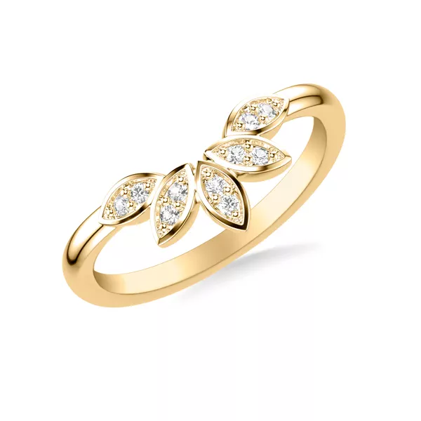 Floral Petal Diamond Band