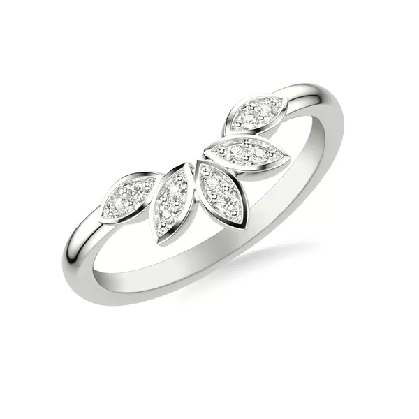 Floral Petal Diamond Band
