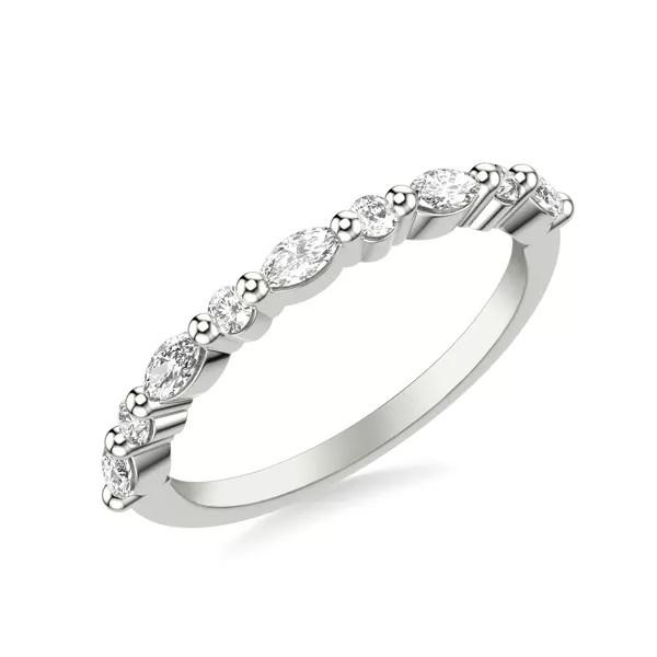 Round and Marquise Diamond Band (1/2 ct. tw.)