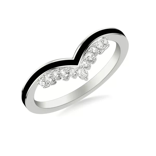 Diamond And Ceramic Tiara Band