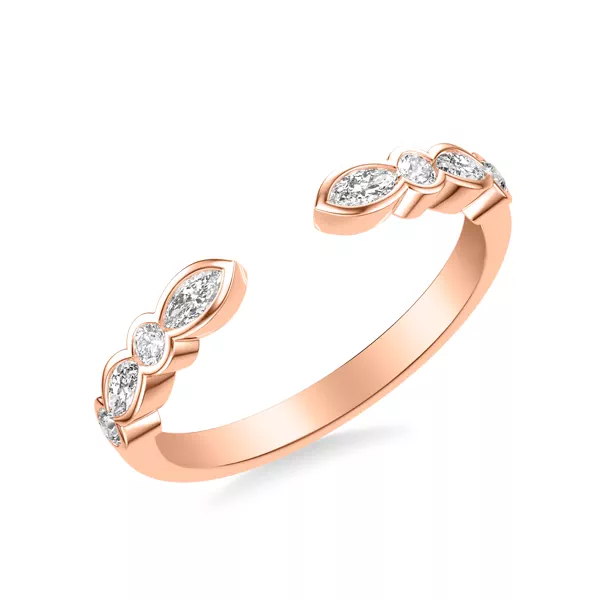 Bellamy Marquise And Round  Bezel Open Band