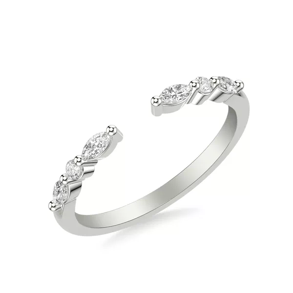 Zora Alternating Marquise & Round Diamond Open Band