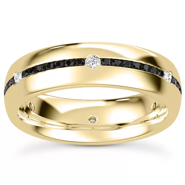 Black-White Contrast Eternity Band (6mm)