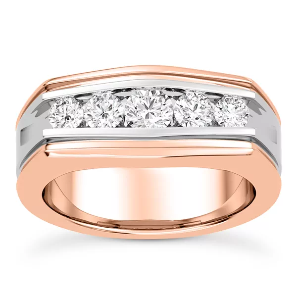 Graduating Round Channel-Set Diamond Band (6.7mm)