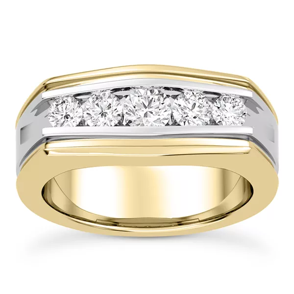 Graduating Round Channel-Set Diamond Band (6.7mm)