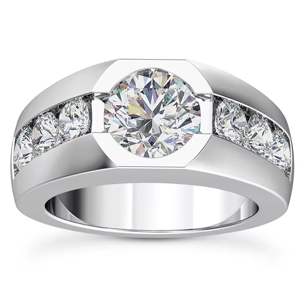 Ala Channel Set Lab Diamond Engagement Ring