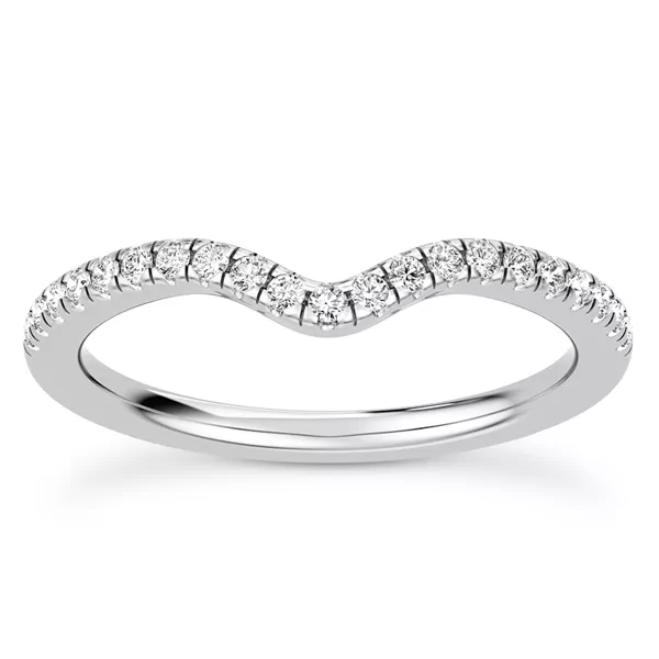 Maplewood Curved Pavé Band