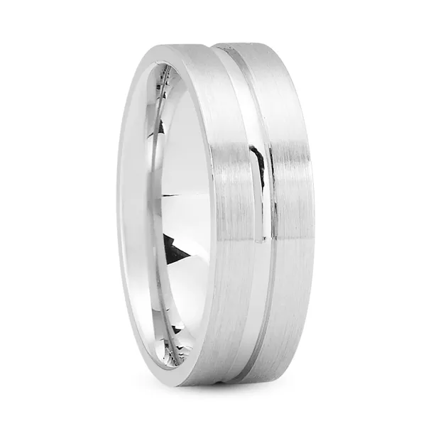 Hale Wide Groove Band With Satin Finish (7mm)