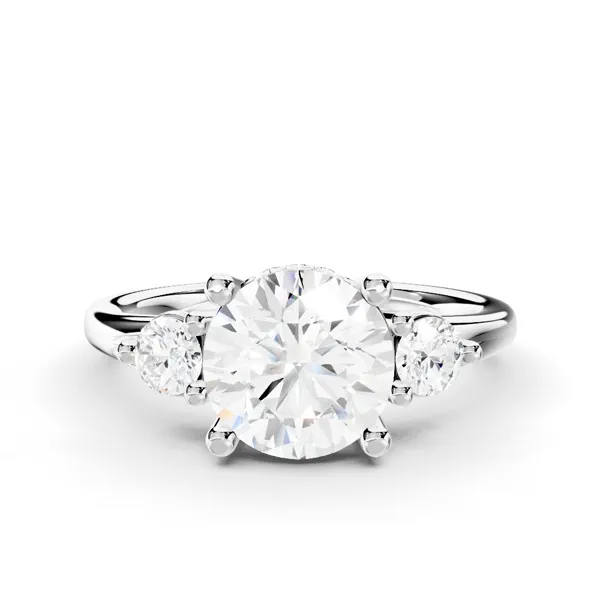Setting Stacy Three-Stone Hidden Halo Lab Diamond (.25 ct. tw.)