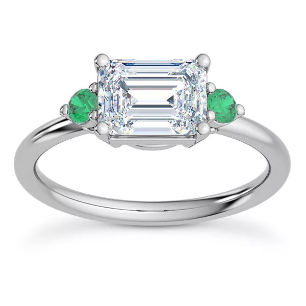Setting Mavrica Emerald Three-Stone