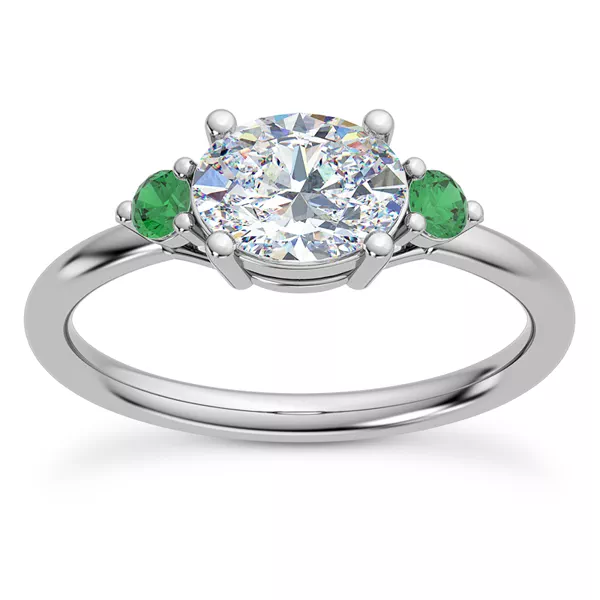 Setting Mavrica Emerald Three-Stone