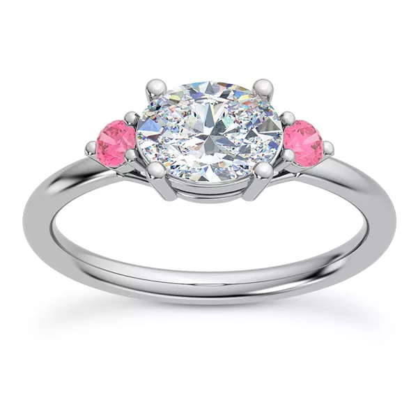 Setting Mavrica Pink Sapphire Three-Stone
