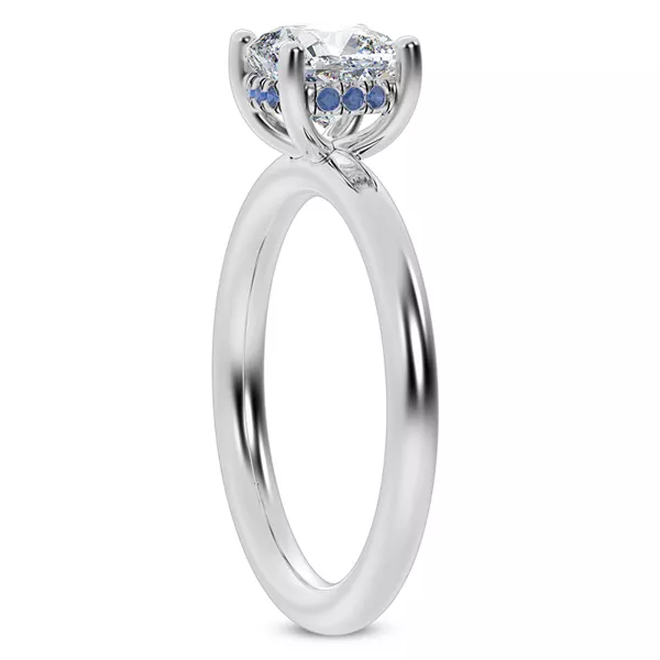 Setting Colore Sapphire Hidden Halo