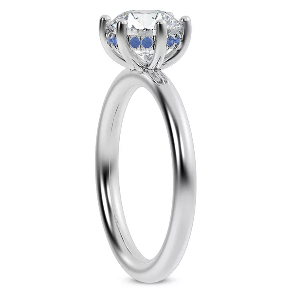 Colore Sapphire Hidden Halo Engagement Ring