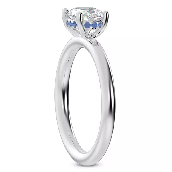 Setting Colore Sapphire Hidden Halo
