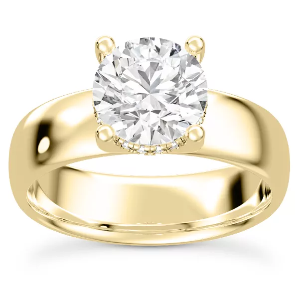 Monaco Wide Hidden Halo Solitaire (5MM)