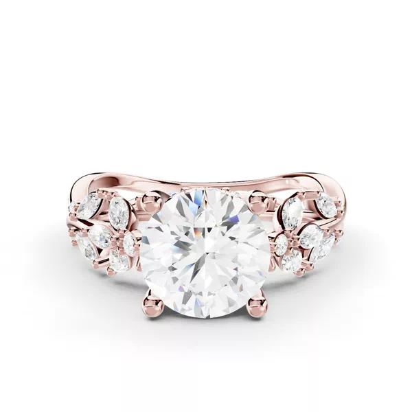 Butterfly And Bee Vine Twist Lab Ring
