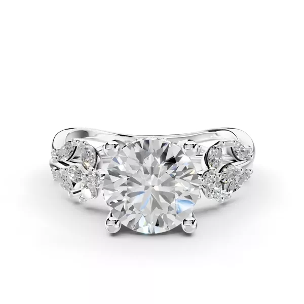 Butterfly And Bee Vine Twist Engagement Ring