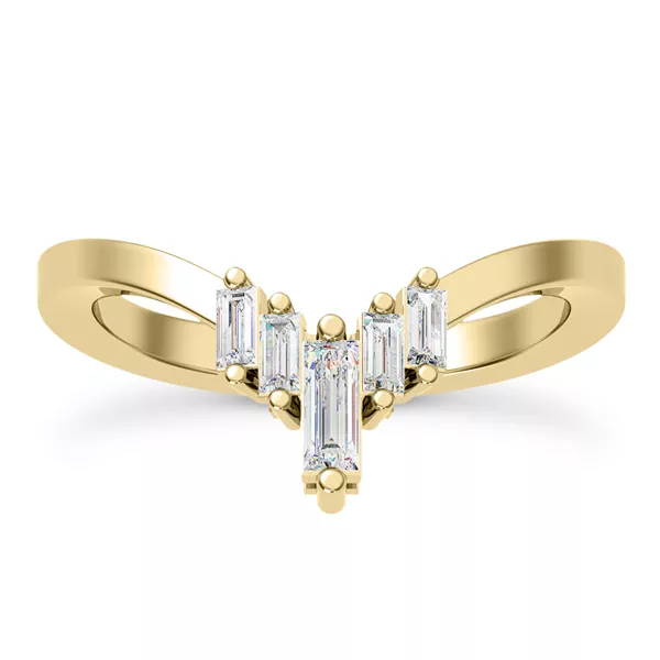Lyric Baguette Diamond Chevron Band