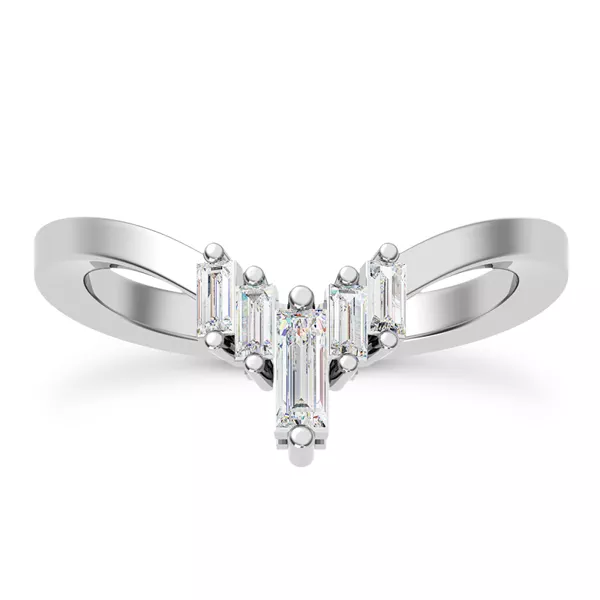 Lyric Baguette Diamond Chevron Band