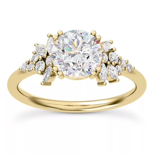 Calla Graduated Mixed-Shape Diamond Engagement Ring