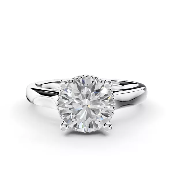 Setting Ravenna Milgrain Halo Solitaire (2.5mm)