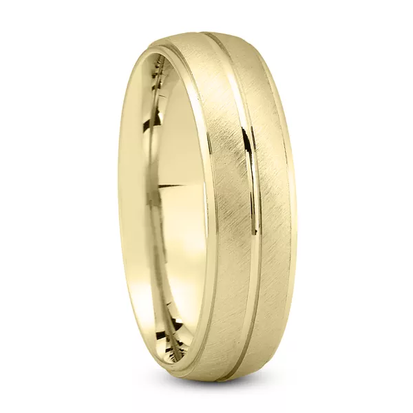 Lal Brushed Band With Polished Groove (7mm)